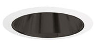 Juno 5IN Downlight Cone Trim, Black, White Trim Ring - 207 BWH