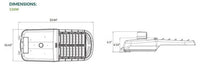150 Watt LED Dusk To Dawn Light With Photocell - 20000 Lumens - 5000K Daylight - 120-277V - Silver Finish