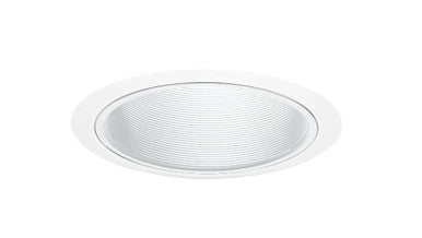 Juno 6IN Down-Light Straight Baffle Trim, White, White Trim Ring - 25 WWH