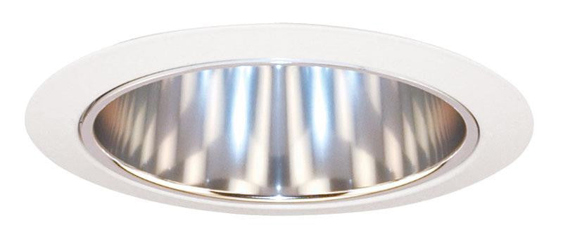 Juno 6IN Down-Light TapeRed Down-Light Cone Trim, Clear Alzak, White Trim Ring - 27 CWH