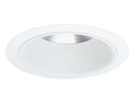 Juno 6IN Down-Light Shallow Baffle Trim, White, White Trim Ring - 244S WHH