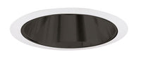 Juno 6IN Downlight Shallow Cone Trim, Black, White Trim Ring - 247S BWH