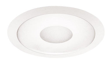 Juno 6IN Lensed Frosted Lens Lens with Clear Center Trim, White - 242 WH