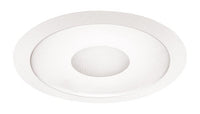 Juno 6IN Lensed Frosted Lens Lens with Clear Center Trim, White - 242 WH