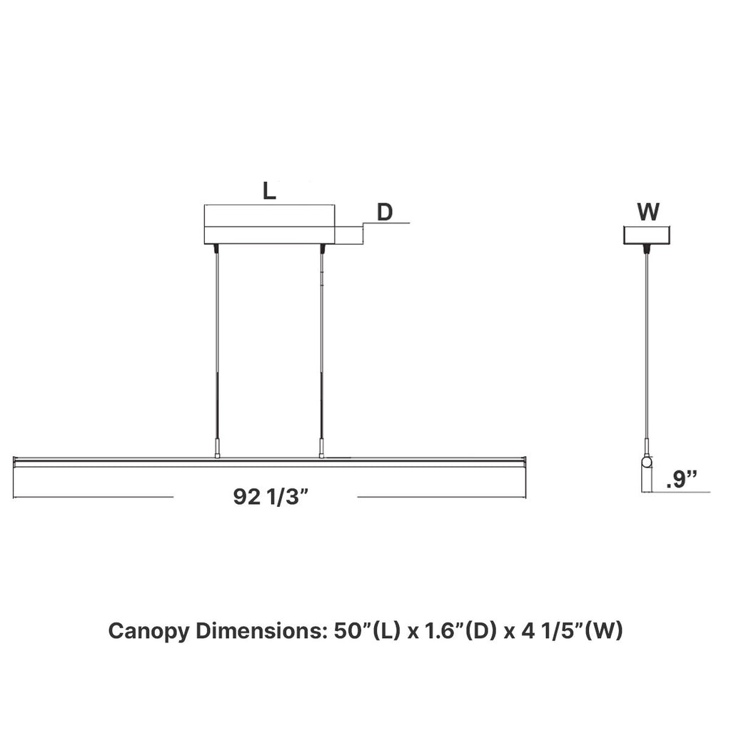 Decorative Linear LED Tube Light - 8 Foot - Multi Watt Selectable 40/50/60 Watts - Color Temperature Selectable 30K/35K/40K - White Finish - 120-277V