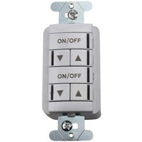 Low Voltage Push-Button Wallpod, Four Pole, Gray