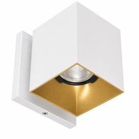 Zoron 5CCT Square Trimmed Wall Mount Narrow Beam White/Gold - W4S-NCS-WTGL