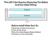 LED T8 U-bend Bulbs - Wide U Bend Fluorescent Bulb Replacements - Ballast Compatible and Bypass Installation - Choose your Color Temperature