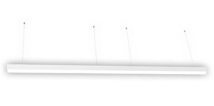 LED Squared Pendant Office  Light - Multiwatt 50W/60W/70W - 7700 Max Lumens - Color Selectable 35K/40K/50K - Downlight Only - 120-277V - With Suspension Hanging Kit - Silver Finish