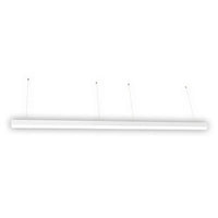 LED Squared Pendant Office  Light - Multiwatt 50W/60W/70W - 7700 Max Lumens - Color Selectable 35K/40K/50K - Up/Downlight - 120-277V - With Suspension Hanging Kit - White Finish