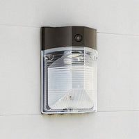26 Watt LED Mini Wallpack With Photocell - 3500 Lumens - Color Selectable 30K/40K/50K - 120-277V - Bronze Finish