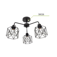 ASD Chandelier ATTIC NOVA 3xE26 120V Black ETL