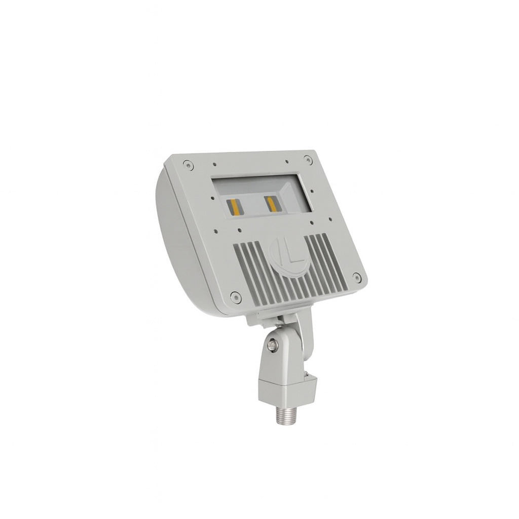 LED Flood Luminaire, 4000K, Medium Flood, 120-277V, Knuckle Mounting, Natural Aluminum Finish