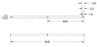 CSS LED Strip Light, 8FT, 8000 Lumens, 5000K, 120-277V, 80+ CRI