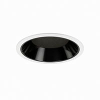 3IN Downlight Pinhole, Black Specular, White Flangeless, Wet Location Listing