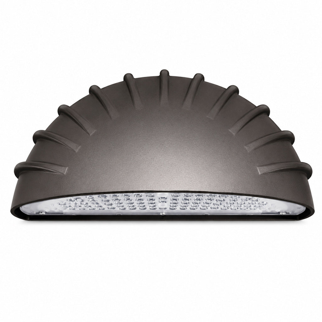 70 Watt LED Half Moon Wall Pack - 9446 Lumens - 5000K Daylight - 120-277V - Bronze Finish - Photocell
