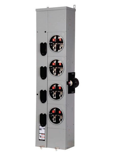 Siemens - WMM41125 120/240 VAC 125 Amp 1-Phase 65 kA 3-Wire 4-Jaw 4-Position Ring Meter Stack