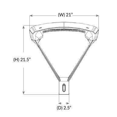 LED Modern Pole Lights - Integrated LED Post Light Fixtures In Bronze - Choose Your Wattage