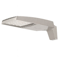 RSX LED Area Light, Size 2, 31900 Lumens, 4000K, IES type III asymmetric, 120-277V, Round pole mounting, Natural aluminum finish, super durable