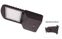 Multiwatt LED Parking Lot Area Light -  100/80/60 Watts - Adjustable Pole Mount - 14000 Lumens - 5000K Daylight - Type 5 Lens - 120-277V - Bronze Finish
