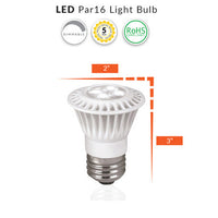 LED PAR16 E26 Base Bulbs - 120V - Multiple Color Temperature Options