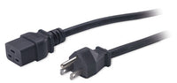 APC BY SCHNEIDER ELECTRIC AP9872 Power Cord, 5-15P, SJT, 8.2 ft., Blk, 12A, 14/3 - AP9872