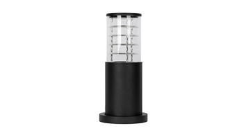 ASD Bulb Round Outdoor Bollard Retro 12inch 1xE26 120V Black ETL