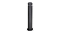 ASD Round Outdoor Bollard 24/4inch 1xE26 120-277V Black ETL