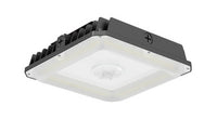 ASD LED Edge-Lit Canopy with Q-base 60/70/100W 120-277V 0-10V Dimmable 140Lm/W 3000/4000/5000K Black UL DLC Premium