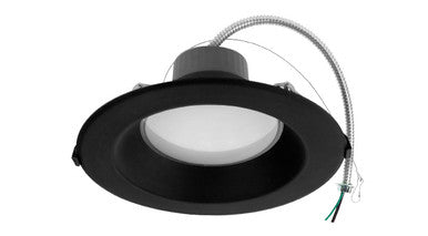 ASD LED Commercial Downlight 8inch 12/20/30W 120-277V 0-10V Dimmable 27/30/35/40/50K Black UL ES