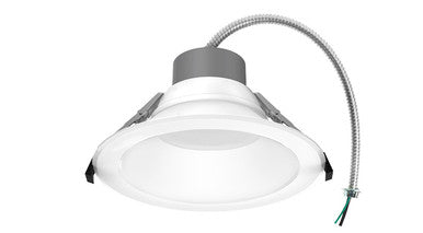 ASD LED Commercial Downlight Round 8inch 16/22/26/30/35W 120-277V 0-10V Dimmable 125Lm/W 27/30/35/40/50K White ETL ES