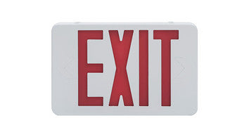 ASD LED Exit Sign Double Face 1W with 90-Minute Battery Backup 1W 120/277V Red/White UL