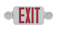 ASD LED Exit Sign 2,2W with two round emergency lights 2,4W with 90-Minute Battery Backup 2,5W 120-277V Red/White UL