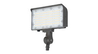 ASD LED Floodlight 15/30/60W 120-277V 0-10V Dimmable 150Lm/W 3000/4000/5000K Photocell with Arm Bracket and 3ft cord Black UL DLC Premium