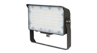 ASD LED Floodlight 30/55/80W 120-277V 0-10V Dimmable 150Lm/W 3000/4000/5000K Photocell with Yoke Bracket and 4ft cord Black UL DLC Premium