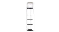 ASD Corner Floor Lamp with four triangular shelves 120V E26 with LED bulb 9W 3CCT Pull chain 70inch Black frame White shade ETL
