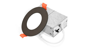ASD LED Wafer Round 3inch 6W 120V Triac 2700/3000/3500/4000/5000K Bronze ETL ES T24 JA8  - 6 Piece Minimum