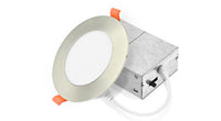 ASD LED Wafer Round 4inch 9W 120V Triac 2700/3000/3500/4000/5000K Nickel ETL ES T24 JA8  - 6 Piece Minimum