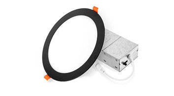ASD LED Wafer Round 8inch 20W 120V Triac 2700/3000/3500/4000/5000K Black ETL ES T24 JA8