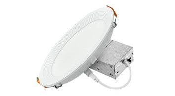 ASD LED Wafer Baffle trim Round 6inch 12W 120V Triac 2700/3000/3500/4000/5000K White ETL ES T24