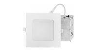 ASD LED Wafer Square with round back 4inch 10W 120V Triac 2700/3000/3500/4000/5000K White ETL ES T24 JA8