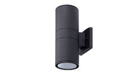 ASD LED Outdoor Wall Cylinder Round Up and Down 18W 120-277V Triac 3000/4000/5000K Black ETL