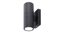 ASD LED Outdoor Wall Cylinder Round Up and Down 18W 120-277V 3000/4000/5000K with Battery back-up 6W Black ETL
