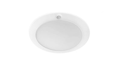 ASD LED Disk Light 6inch 15W 120V Triac 2700/3000/3500/4000/5000K with Motion Sensor White ETL ES T24 JA8
