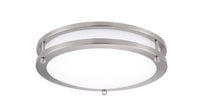 ASD LED Double Ring Flushmount 12inch 20W 120V Triac 3000/4000/5000K Nickel ETL T24 JA8