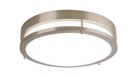 ASD LED Double Ring Flushmount Deep Housing 16inch 24W 120V Triac 3000/4000/5000K Nickel ETL