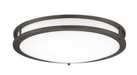 ASD LED Double Ring Flushmount 18inch 28W 120V Triac 2700/3000/3500/4000/5000K Bronze ETL T24 JA8