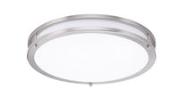 ASD LED Double Ring Flushmount 16inch 24W 120-277V Triac 2700/3000/3500/4000/5000K Nickel ETL