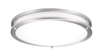 ASD LED Double Ring Flushmount 18inch 28W 120-277V Triac 2700/3000/3500/4000/5000K Nickel ETL