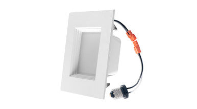 ASD LED Downlight Retrofit Kit Square 4inch 9W 120V Triac 2700/3000/3500/4000/5000K White ETL ES T24  - 6 Piece Minimum